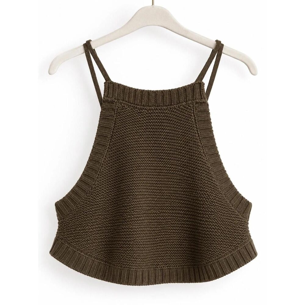 Forever-21 Women's Khaki Crop-top